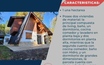 Excelente Propiedad 1 hectárea con 2 viviendas- Villa turismo EL Bolsón .